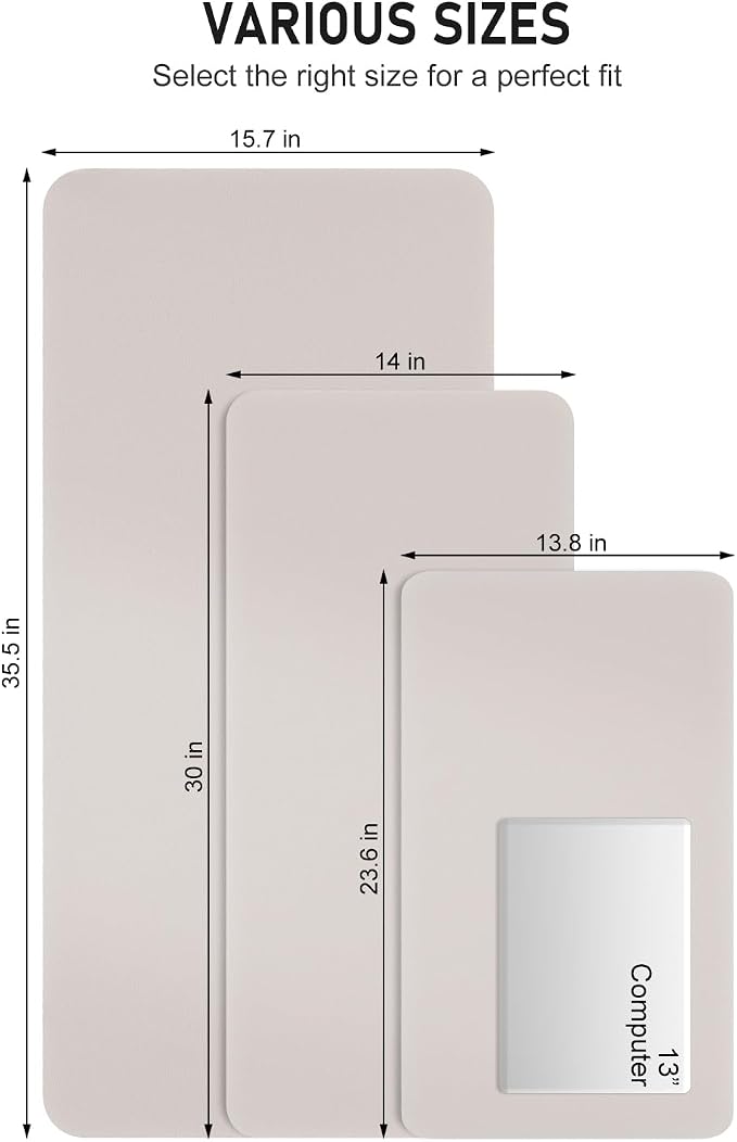 Desk Pad, 35.5" x 17" PU Leather Non-Slip Desk Mat Large Mouse Pad - Image 6