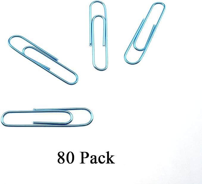 HAHIYO Paper Clips Large 2 inches Length Blue Paperclips Vinyl Coated Prevent - Image 5