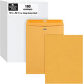 Quality Park, Gummed Kraft Clasp Envelopes, 100 / Box, 9.5 x 12.5 Inches by Quality+Park