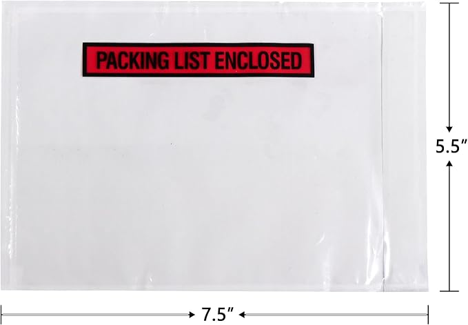 iMailer - 200 Pack 7.5x5.5 inches Packing List Enclosed Envelopes - Image 2