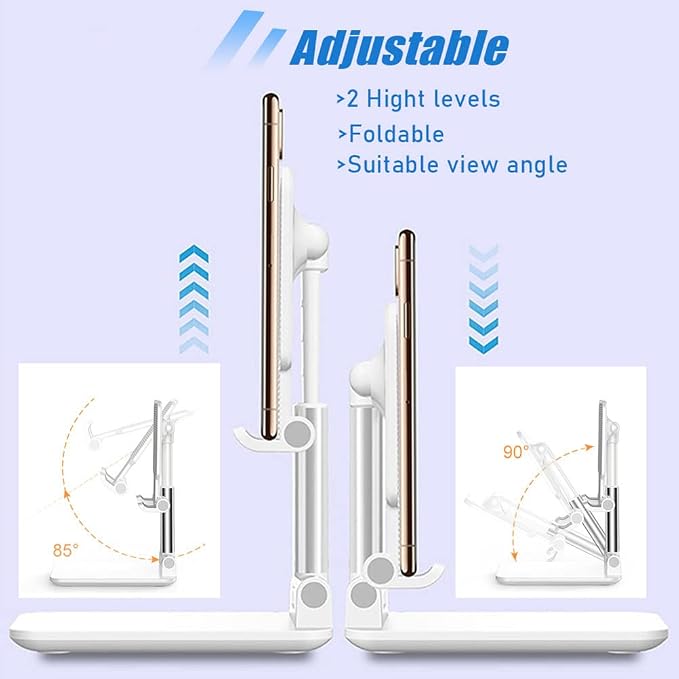 2 Pcs MT-6 Cell Phone Holder, Adjustable Angle and Height, Anti-Slip Silicone - Image 2