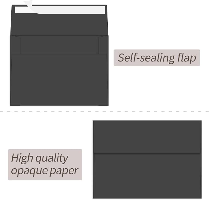 200 Packs White 4x6 Envelopes for Invitation Card, A6 Small Envelopes Self Seal - Image 3