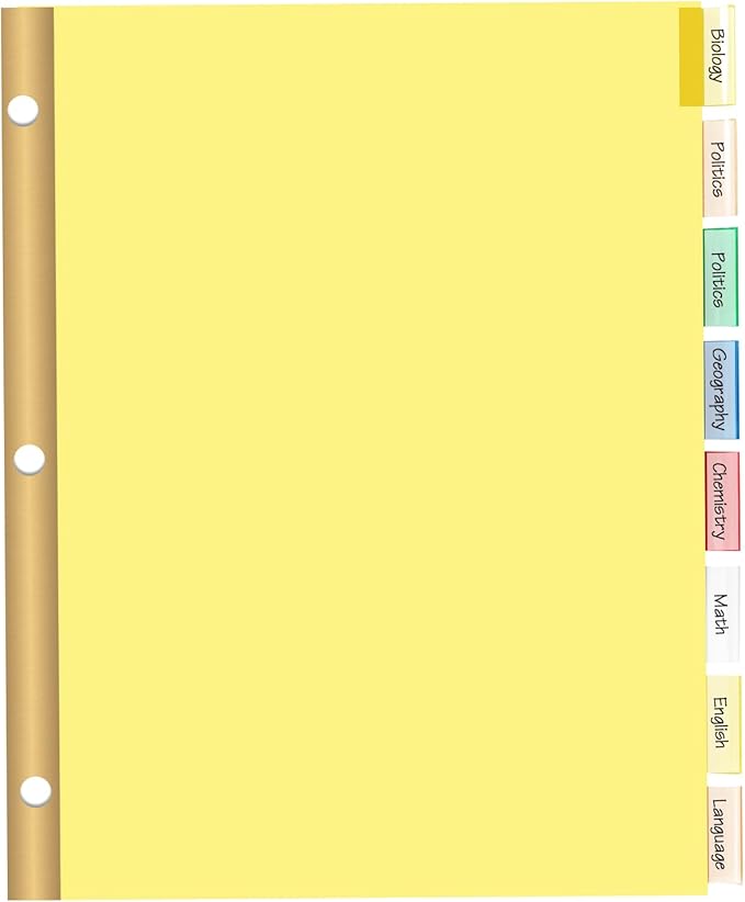 Binder Divider, PANDRI 200 Pack Binder Index Dividers - Image 4