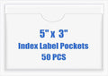 Origin-Joy 50 PCS Self-Adhesive Index Label Pockets by Origin-Joy