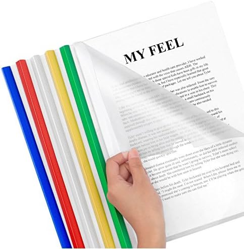 Plastic File Folder with Sliding Bar Report Covers, 40 Sheet Capacity, - Image 8