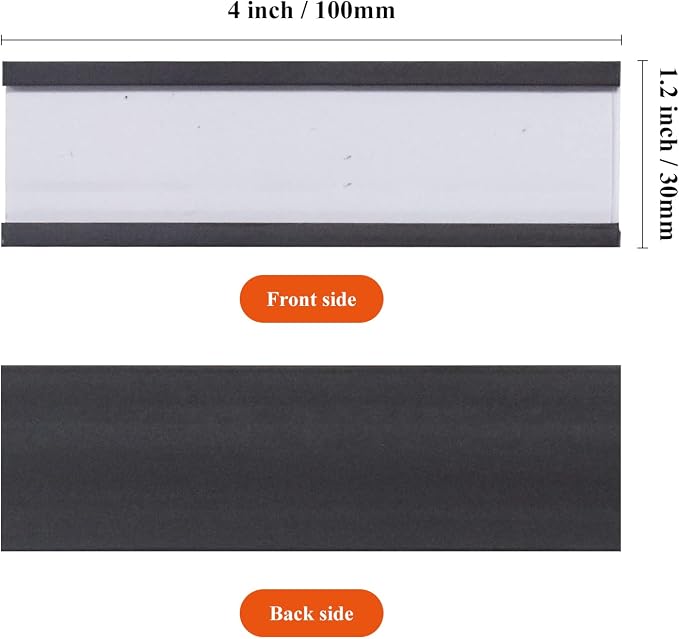 C Channel Magentic Label Holders 1.2x4 Inch, Magnetic Labels - Image 5