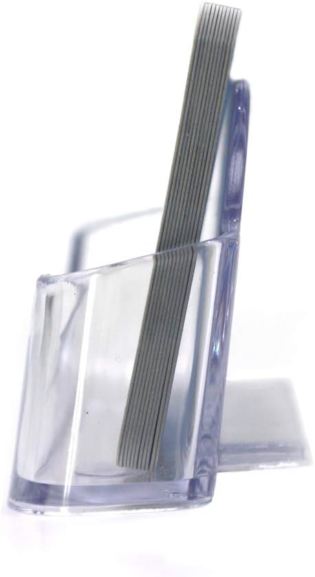 Qizpcer 4 Pack Clear Plastic Business Card Holder, Acrylic Business Card Display - Image 3