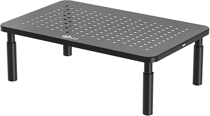 WALI Dual Monitor Stand for Desk, Desk Monitor Riser 3 Height Adjustable by WALI
