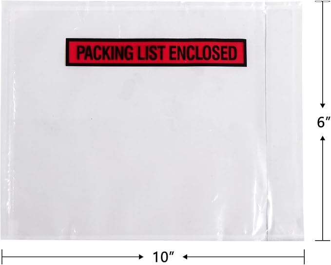 iMailer - 100 Pack 6x10 inches Packing List Enclosed Envelopes - Image 2