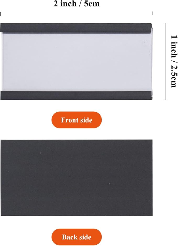 C Channel Magentic Label Holders 1x2 Inch - Image 2