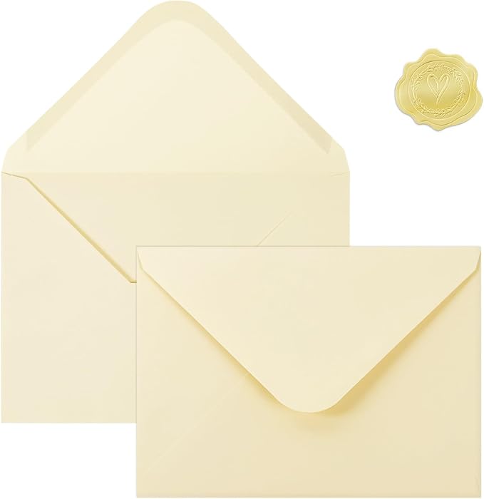200 PCS Cream Colorful A7 Envelopes by YINUOYOUJIA