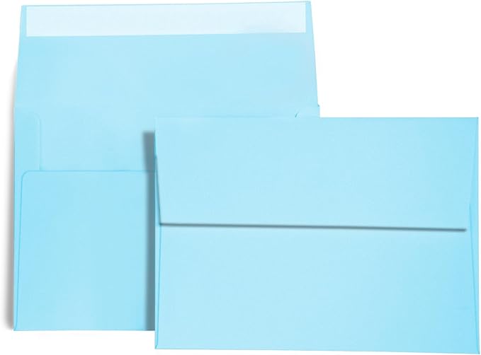 100 Pack A7 Baby Blue Invitation 5x7 Envelopes by AZAZA