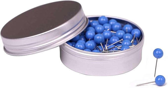 Tupalizy 100PCS 1/4 Inch Small Round Head Map Tacks Pins by Tupalizy