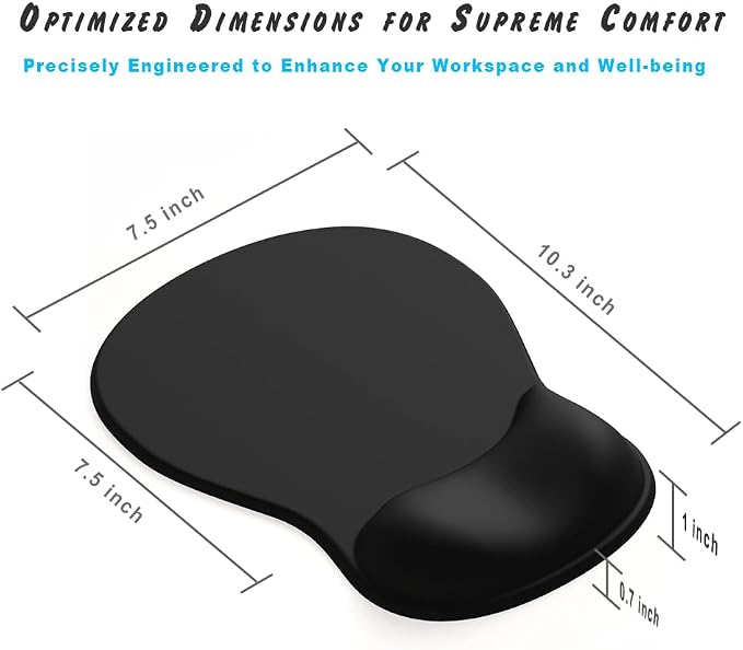 DEMON CHEST ErgoComfort Gel Wrist Rest Mouse Pad-Ergonomic Office Mousepad - Image 6