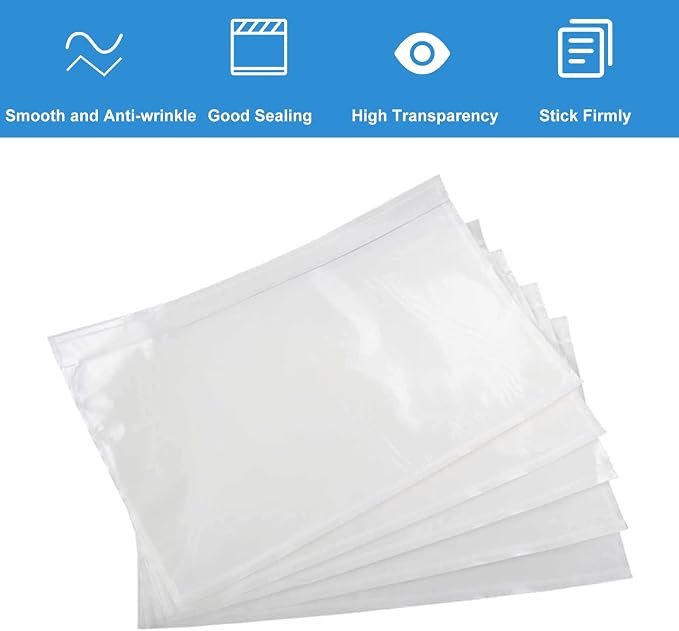 Coopaty Packing List Envelopes 7.5"x5.5" Pouches Invoice Enclosed Adhesive Bags - Image 4