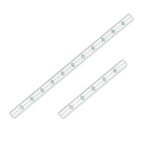 1/2" x 12" Pocket Quilting Ruler, High-Contrast Green Grid Marking Tool by SiKiWagz