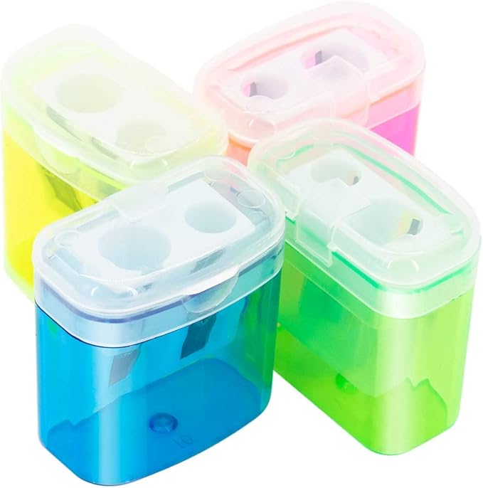 KIDMEN 24 PCS 2 Holes Small Manual Pencil Sharpener - Image 3