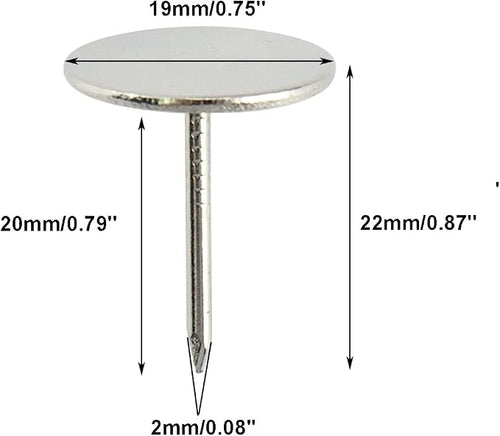 100Pcs Flat Head Upholstery Tacks Home Furniture Decor Tack Upholstery Nails - Image 2