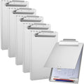 ZCZN Aluminum Clipboard with Storage, 6 Pack Recycled Metal Clipboard Box by ZCZN