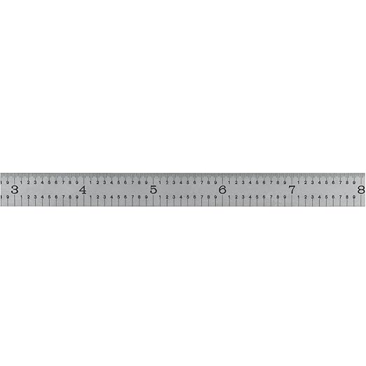 PEC Tools Made in USA Machinist Rule, Satin Chrome Finish, Markings 1/32" - Image 4