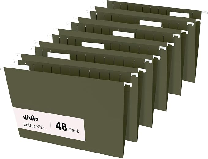 ViVin Hanging File Folders, 1/5-Cut Adjustable Tabs - Image 6