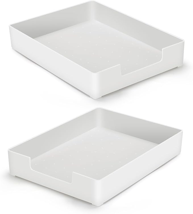 Letter-Size Tray Desk Letter Tray Paper Tray, Sturdy Heavy-Duty Plastic Printer by AZFUNN