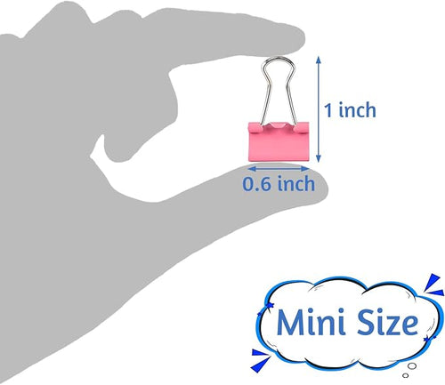 120 Pack Mini Binder Clips, Color Binder Clips, Small Paper Clips 15mm 5/8 - Image 2