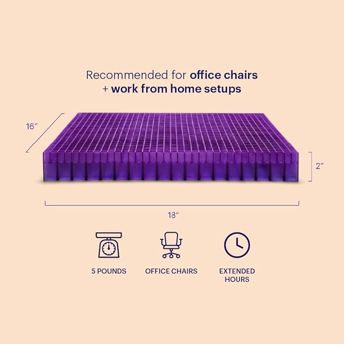 Purple Double Seat Cushion, Two-Sided Soft and Firm 2 Inch Gel Seat Cushion | - Image 2