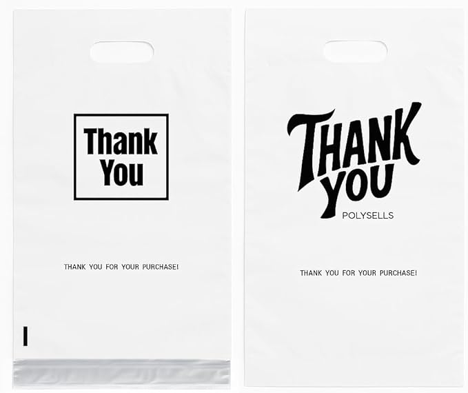 POLYSELLS Thank You Poly Mailers 14.5x19 inches 50 Pcs Waterproof Self-Sealing by POLYSELLS