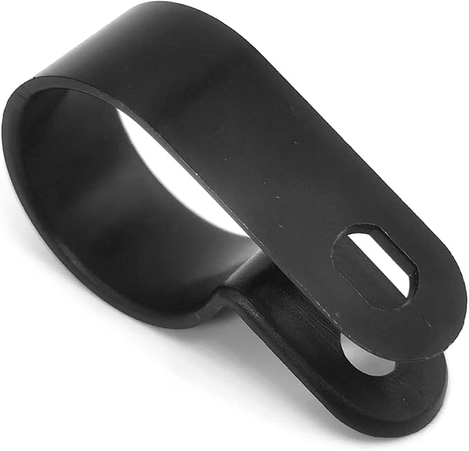 Cable Clamp R-Type Cable Clip Wire Clamp 3/4" Nylon Screw Mounting Cord - Image 5