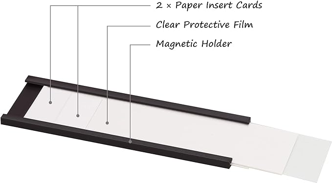 Realth C Channel Magnetic Label Holders 30 Pack 1'' x 3'' - Image 3