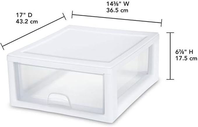 Sterilite 6-Pack 16 Quart Stacking Drawer, Accessories, Craft Supplies - Image 3