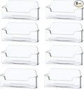 Qizpcer 8 Pack Plastic Business Card Holder by Qizpcer