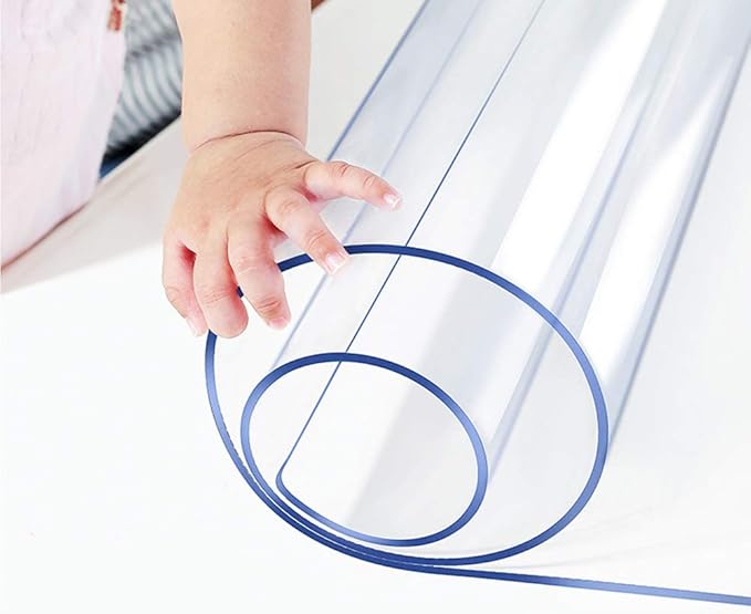 Wadrac 18x51 in Clear Plastic Dining Tablecloth Protector Crystal PVC Table by Wadrac