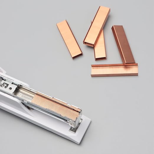 Rose Gold 26/6 Standard Staple Set 12mm Width 1000/Box 6 Boxes/Pack 6000 Count - Image 6