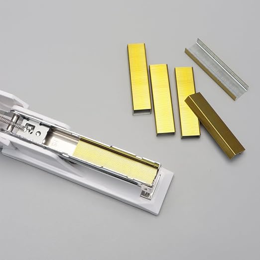 MEI YI TIAN Yellow Gold Staples 26/6 Standard Staples Refill 1000/Box 2 - Image 2