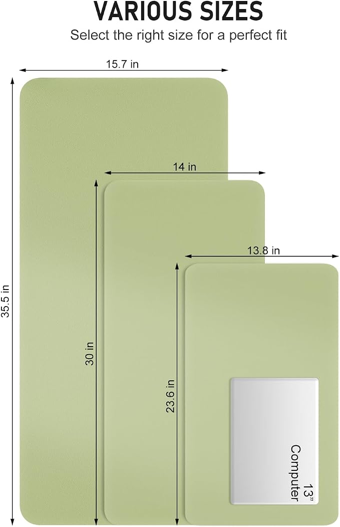 Desk Pad, 23.6" x 13.8" PU Leather Non-Slip Desk Mat Large Mouse Pad - Image 6