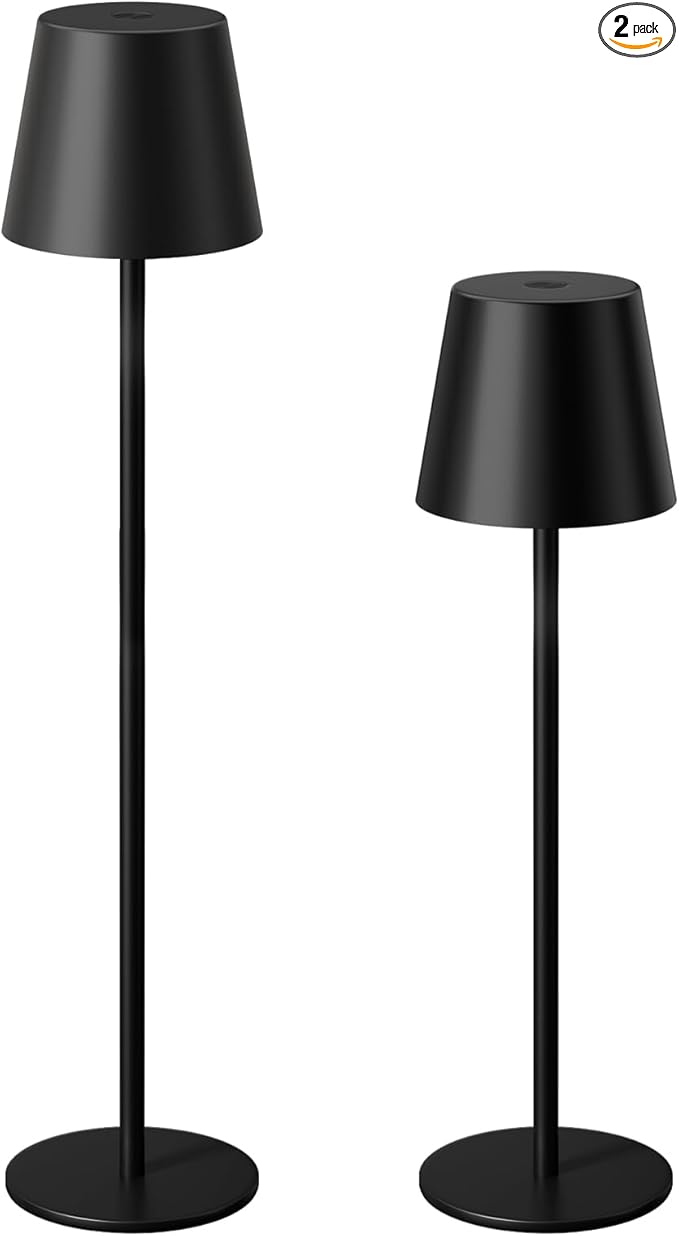 Kakanuo 20" Black Cordless Table Lamp Rechargeable by KakanuoLightings