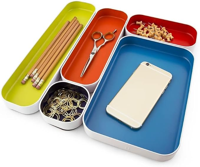 Three by Three Seattle 10 Piece Shallow Metal Organizer Tray Set - Image 3