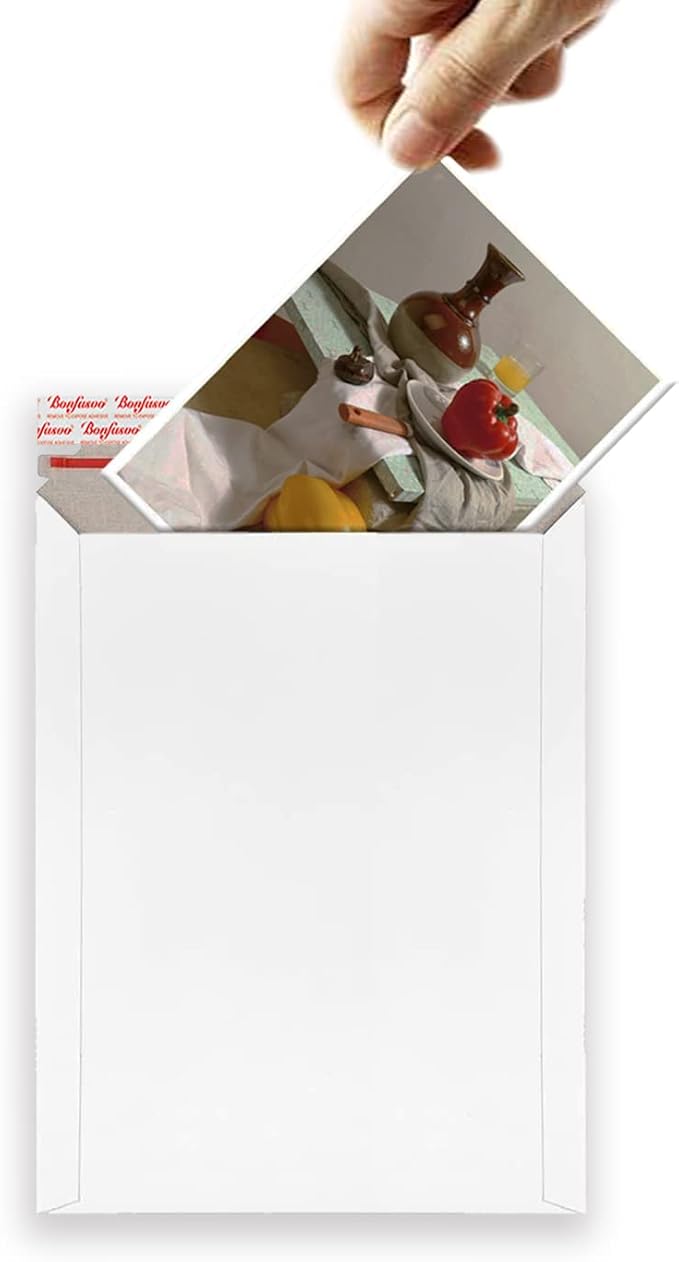 Bonfasvo Rigid Mailers 30 Pack 9.25 x 11.75 inches White Self Seal Stay Flat - Image 3