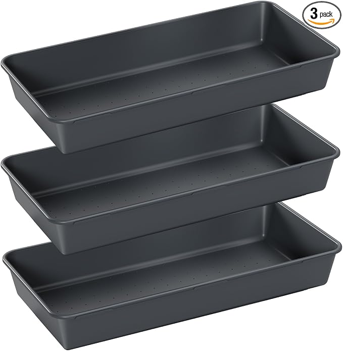 3PCS Large Plastic Drawer Organizer, Large-size Storage Bins, Organization and by Kutesna