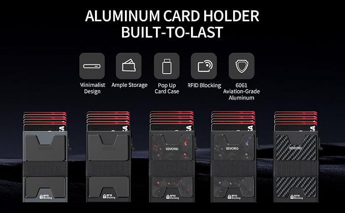 SEMORID Slim Wallet for Men, Minimalist RFID Blocking Mens Wallet - Image 7