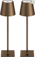 Kakanuo Brown Cordless Rechargeable Table Lamp 5000mAh Battery Operated Lamps by KakanuoLightings