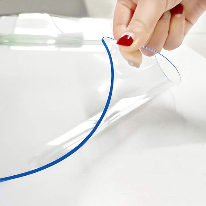 Table Protector Clear Plastic Cloths Waterproof Wipeable Heat Resistant PVC by Hodmutst