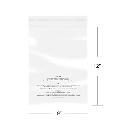 iMailer - 100 Count - 9" x 12" Clear Plastic Poly Bags - Image 2