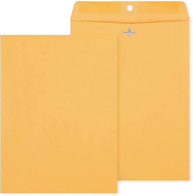 Staples 9 x 12 Kraft Clasp & Moistenable Envelopes, Heavyweight Document Mailers by Staples
