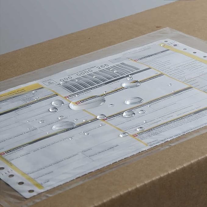 7.5'' x 5.5'' Packing List Pouches, Shipping Label Envelopes Clear Adhesive Top - Image 2