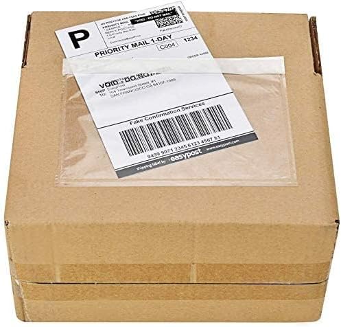 6" x 9" Clear Adhesive Top Loading Packing List Pouches Shipping Label Envelopes - Image 6