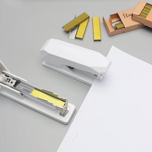 Yellow Gold 26/6 Standard Staple Set 12mm Width 1000/Box 6 Boxes/Pack 6000 - Image 5