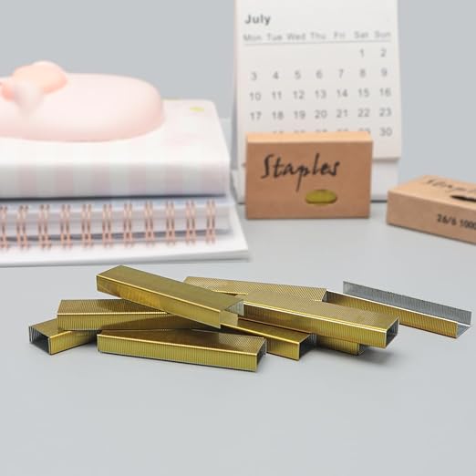 Yellow Gold 26/6 Standard Staple Set 12mm Width 1000/Box 6 Boxes/Pack 6000 - Image 2